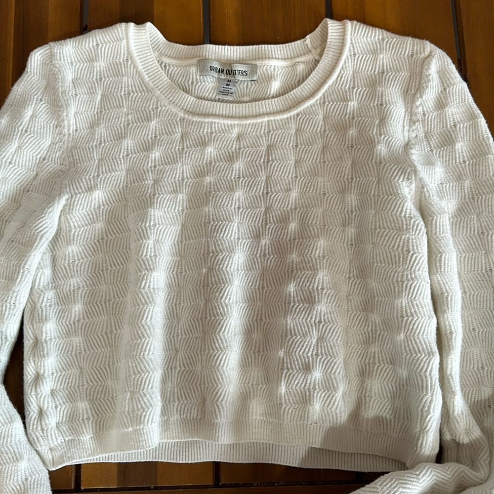 White urban outfitters cropped sweater